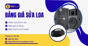 Bảng giá sửa loa