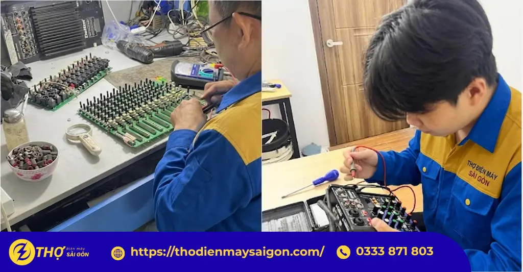 Quy trình sửa bàn mixer