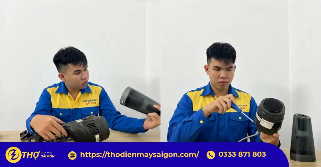Quy trình sửa máy hút bụi chuyên nghiệp tại Thợ Điện Máy Sài Gòn