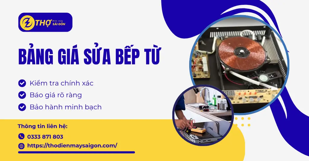 Bảng giá sửa bếp từ
