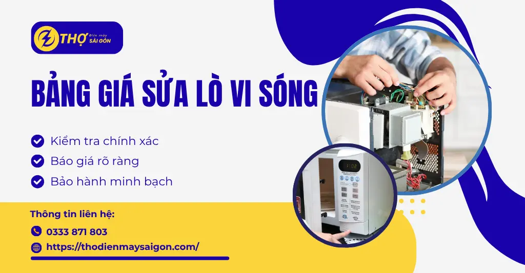 Bảng giá sửa lò vi sóng