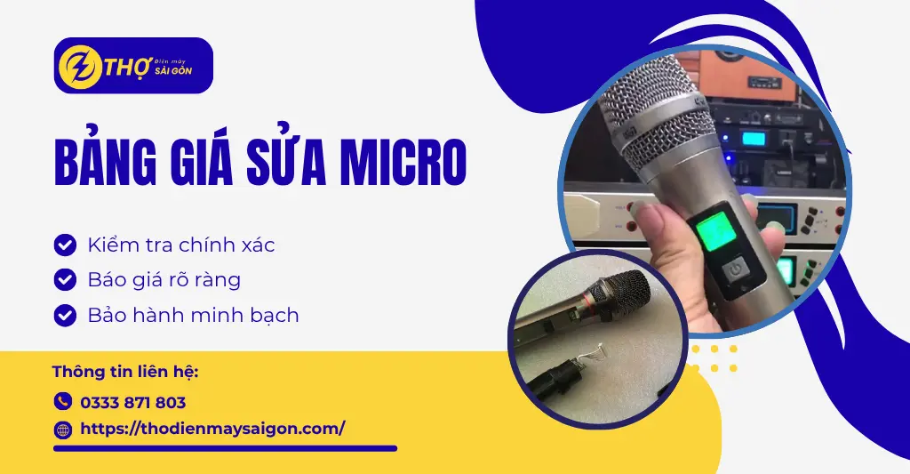 Bảng giá sửa micro