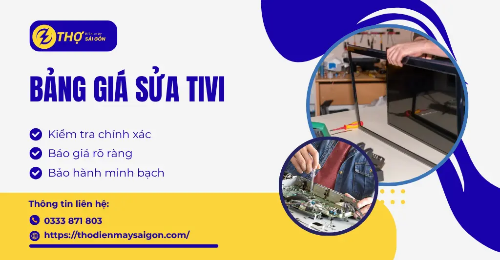Bảng giá sửa tivi
