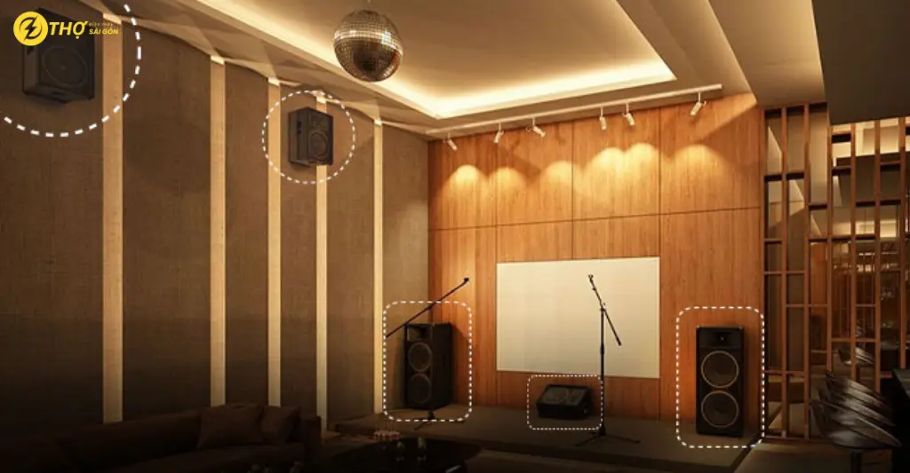 Hướng dẫn cách treo 4 loa karaoke an toàn tại nhà