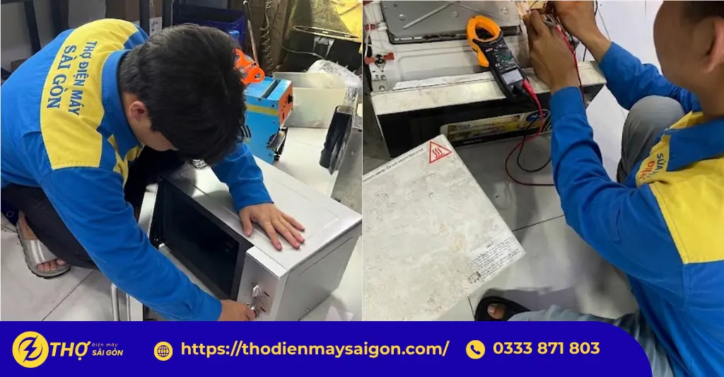 Quy trình sửa lò vi sóng tại Thợ Điện Máy Sài Gòn