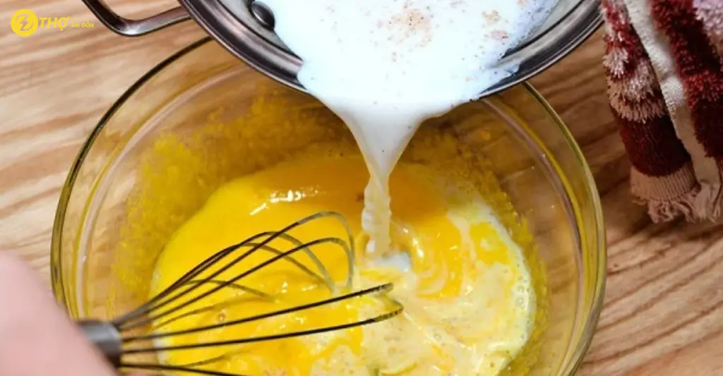 Pha chế hỗn hợp sữa trứng