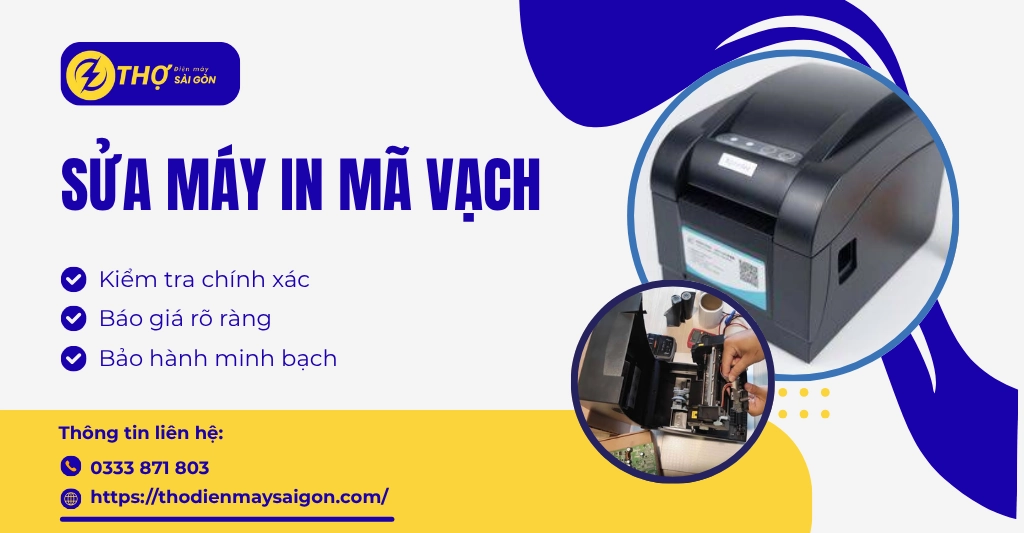 Sửa máy in mã vạch
