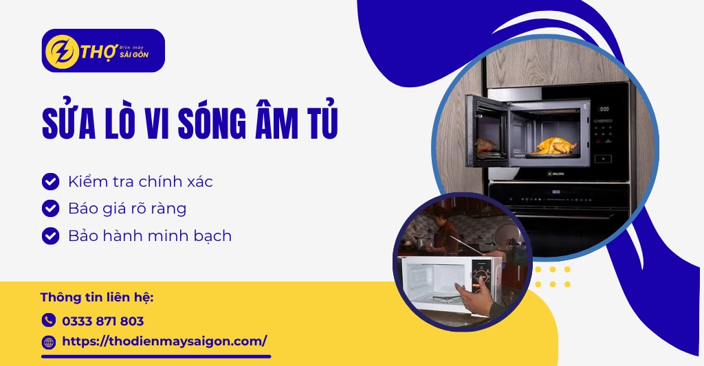 Sửa lò vi sóng âm tủ