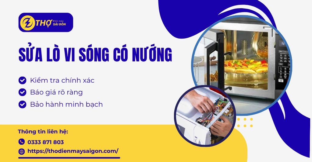 Sửa lò vi sóng có nướng