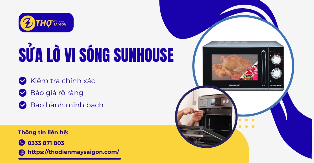 sửa lò vi sóng Sunhouse