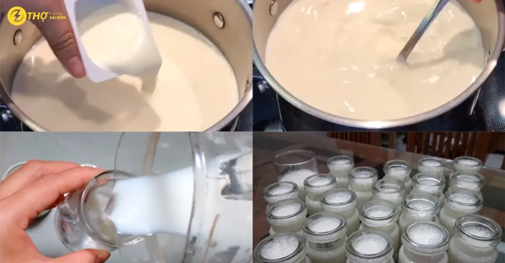Các bước thực hiện cách làm sữa chua bằng lò vi sóng chuẩn mịn