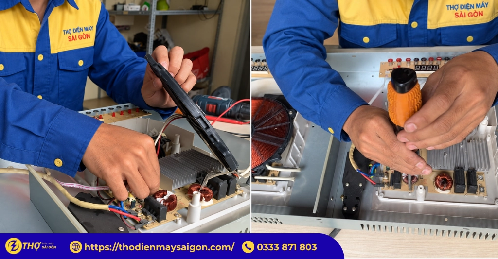 Quy trình sửa bếp hồng ngoại chuyên nghiệp tại Thợ Điện Máy Sài Gòn