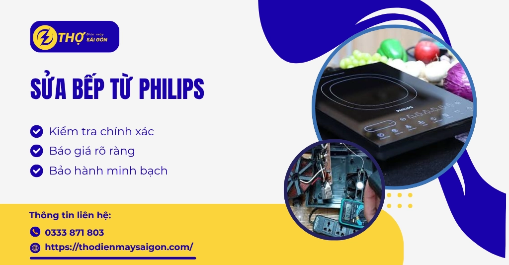 Sửa bếp từ Philips