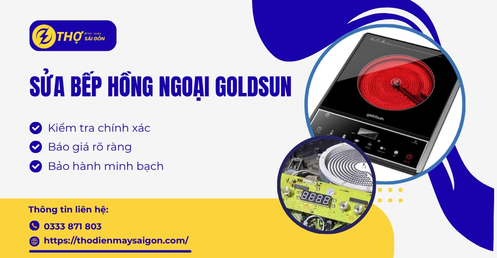 Sửa bếp hồng ngoại Goldsun