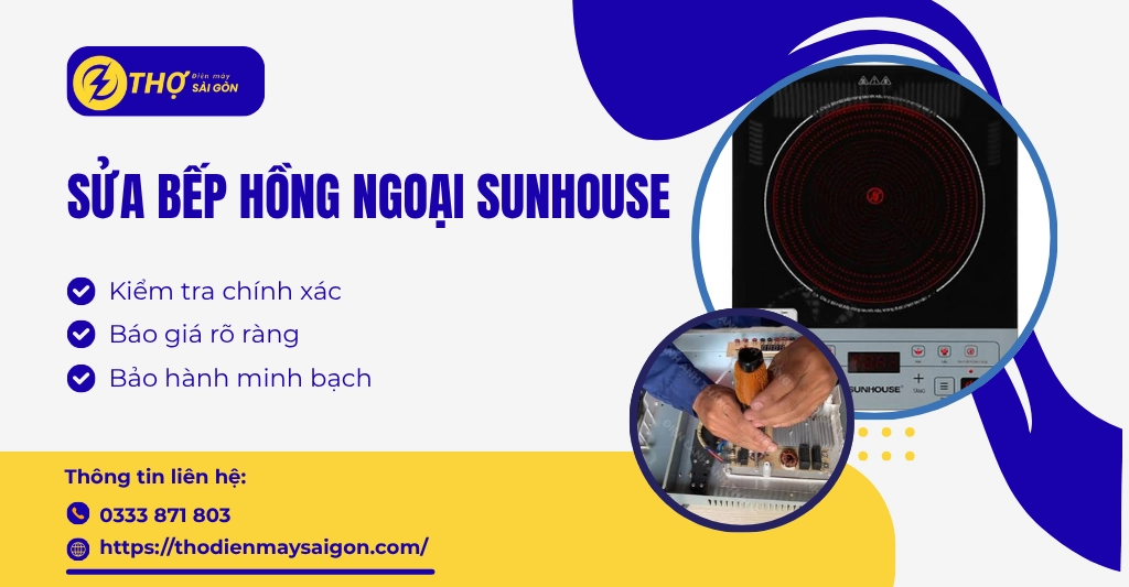 Sửa bếp hồng ngoại Sunhouse