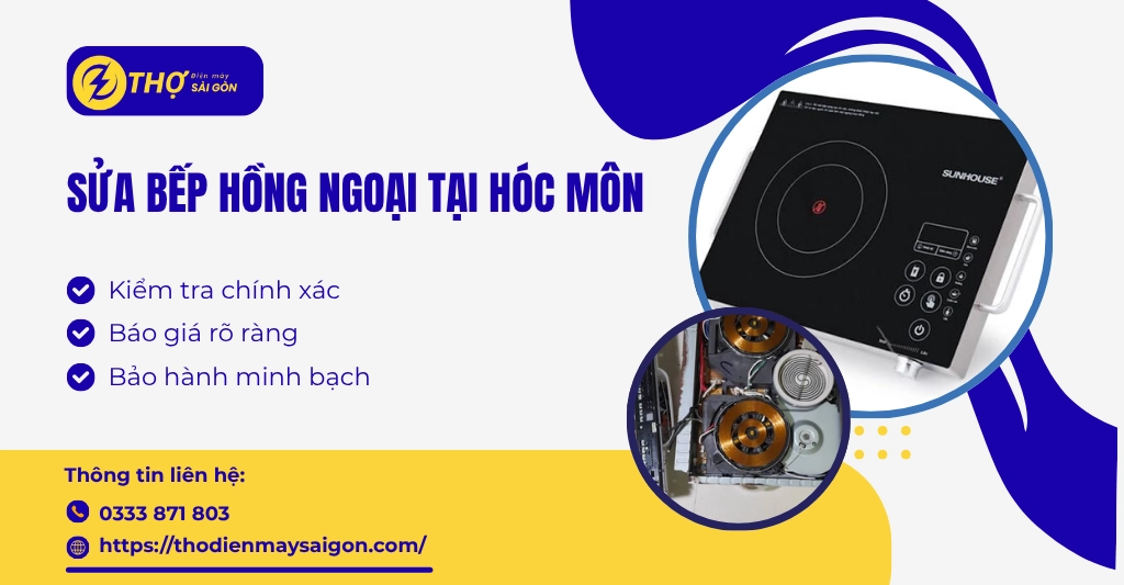Sửa bếp hồng ngoại tại Hóc Môn