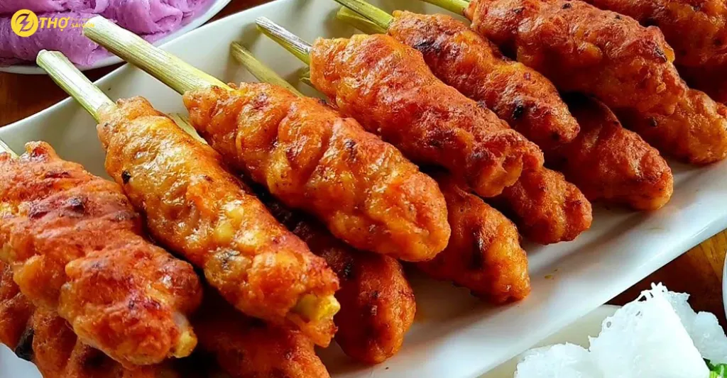 Thịt bọc sả hấp